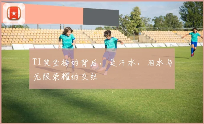 TI奖金榜的背后，是汗水、泪水与无限荣耀的交织